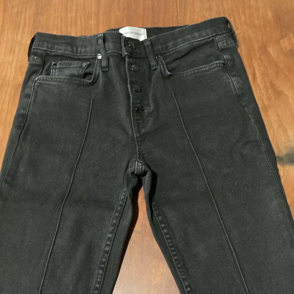 Cotton Citizen Fly Flare Crop jeans bottom fly